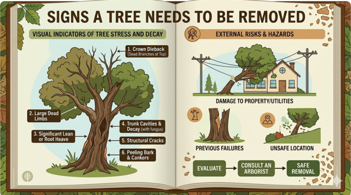 signs a tree needs to be removed